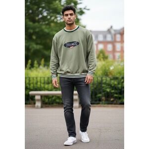 Vintage Nike Crewneck Sweatshirt Mens XL Green Made In USA 90s Big Logo Swoosh